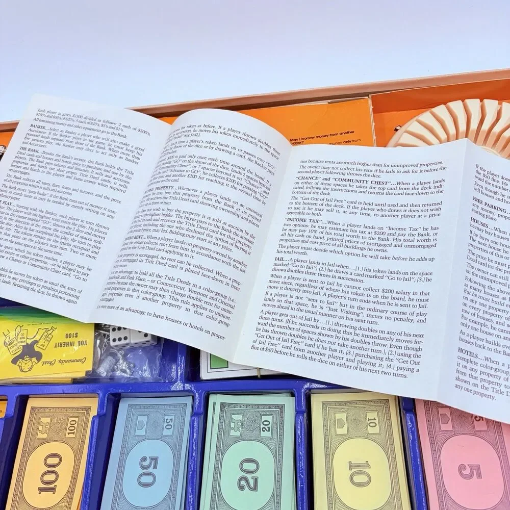 Vintage MONOPOLY 40th Anniversary Edition Classic 1974 Parker Brothers Complete